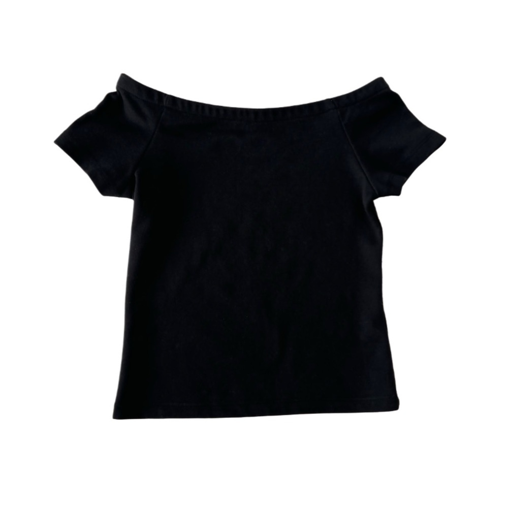 Classic Black Kids Young Dimension Off-Shoulder Tee | Girls 4/5